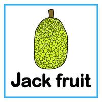 plat jack fruit alphabet illustration vecteur