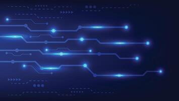 salut technologie circuit planche Contexte. abstrait futuriste ligne avec bleu lumière vecteur