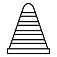 icône de ligne de cône de signalisation vecteur