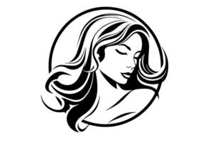 beauté boutique élégant femme logo conception illustration. Facile icône. vecteur
