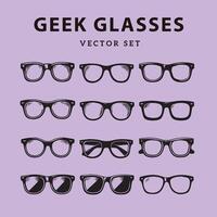 gratuit geek des lunettes collection vecteur