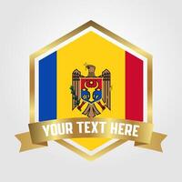 d'or luxe Moldavie étiquette illustration vecteur