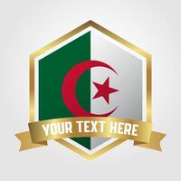d'or luxe Algérie étiquette illustration vecteur