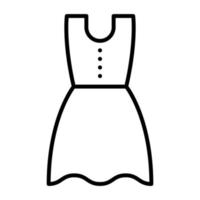 icône de ligne de robe vecteur