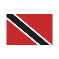 Trinidad et Tobago drapeau sur blanc Contexte vecteur