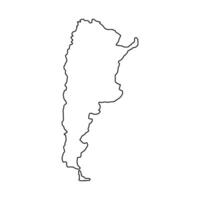 Argentine carte sur une blanc Contexte vecteur