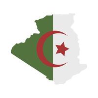 Algérie carte illustré sur blanc Contexte vecteur