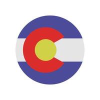 Colorado Etat drapeau sur blanc Contexte vecteur
