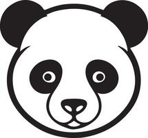 Panda tête illustration vecteur