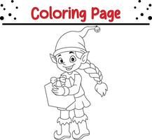 mignonne fille coloration page. mignonne coloration livre pour des gamins vecteur