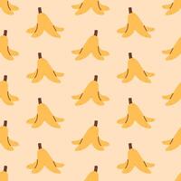 banane sans couture modèle griffonnage dessin animé vecteur