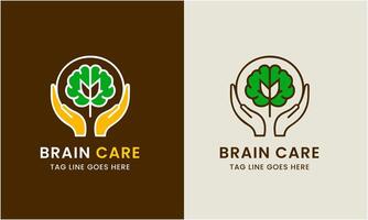 arbre cerveau logo concept. Humain esprit, esprit croissance, Humain cerveau avec Puissance ampoule, cerveau avec feuille, logo concept idée symbole, cerveau recharger, cerveau améliorer vecteur