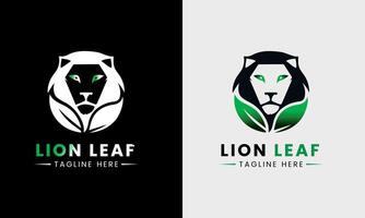 Lion minimaliste logo, Roi Lion symbole dans rouge noir, Jaune couleur, Lion visage avec Feu icône rouge cerf zoo forêt vecteur