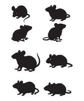 rat silhouettes conception vecteur