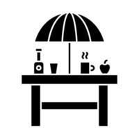 icône de glyphe de table vecteur