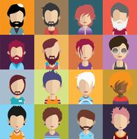 Ensemble d&#39;avatars colorés de personnages vecteur