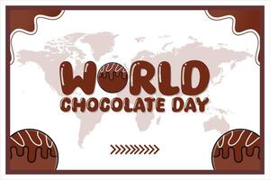 monde Chocolat journée fête affiche conception vecteur