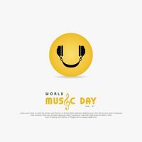 monde la musique journée graphique conception est génial pour monde la musique journée célébrations vecteur