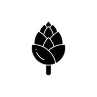 pin cône glyphe icône - l'automne saison icône illustration conception vecteur