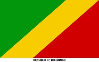 drapeau de république de le Congo, république de le Congo nationale drapeau vecteur