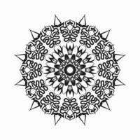 mandala indien dessiné à la main en forme florale vecteur