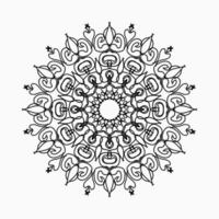 motif circulaire en forme de mandala avec fleur pour la décoration de tatouage mandala au henné. vecteur