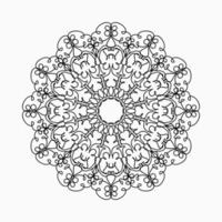 motif circulaire en forme de mandala avec fleur pour la décoration de tatouage mandala au henné. vecteur