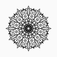 motif circulaire en forme de mandala avec fleur pour la décoration de tatouage mandala au henné. vecteur