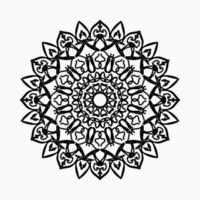 motif circulaire en forme de mandala avec fleur pour la décoration de tatouage mandala au henné. vecteur