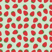 fraise sans couture modèle dessin animé collection vecteur