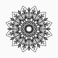 motif circulaire en forme de mandala avec fleur pour la décoration de tatouage mandala au henné. vecteur