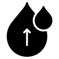 icône de glyphe d'humidité vecteur