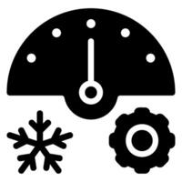 icône de glyphe de thermostat vecteur