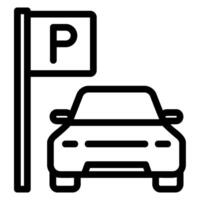 parking lot ligne icône vecteur