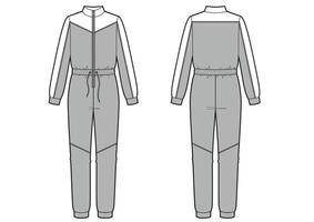 combinaison mode illustration. sport porter. plat croquis modèle vecteur