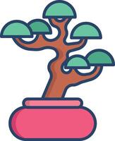 bonsaï illustration icône vecteur