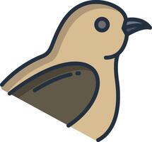 oiseau linéaire Couleur illustration vecteur