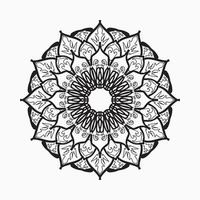 motif circulaire en forme de mandala avec fleur pour la décoration de tatouage mandala au henné. vecteur