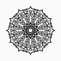 motif circulaire en forme de mandala avec fleur pour la décoration de tatouage mandala au henné. vecteur