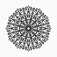 motif circulaire en forme de mandala avec fleur pour la décoration de tatouage mandala au henné. vecteur