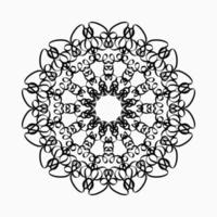 motif circulaire en forme de mandala avec fleur pour la décoration de tatouage mandala au henné. vecteur