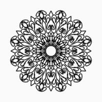 motif circulaire en forme de mandala avec fleur pour la décoration de tatouage mandala au henné. vecteur