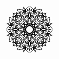 motif circulaire en forme de mandala avec fleur pour la décoration de tatouage mandala au henné. vecteur