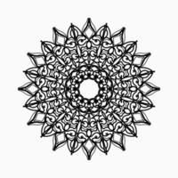 motif circulaire en forme de mandala avec fleur pour la décoration de tatouage mandala au henné. vecteur