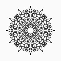 motif circulaire en forme de mandala avec fleur pour la décoration de tatouage mandala au henné. vecteur