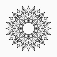 motif circulaire en forme de mandala avec fleur pour la décoration de tatouage mandala au henné. vecteur