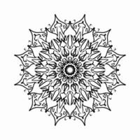 motif circulaire en forme de mandala avec fleur pour la décoration de tatouage mandala au henné. vecteur