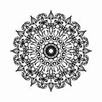 motif circulaire en forme de mandala avec fleur pour la décoration de tatouage mandala au henné. vecteur