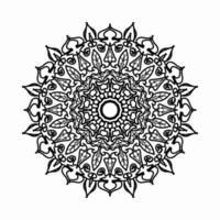 motif circulaire en forme de mandala avec fleur pour la décoration de tatouage mandala au henné. vecteur