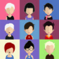 Ensemble d&#39;avatars colorés de personnages vecteur